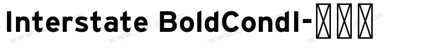 Interstate BoldCondI字体转换